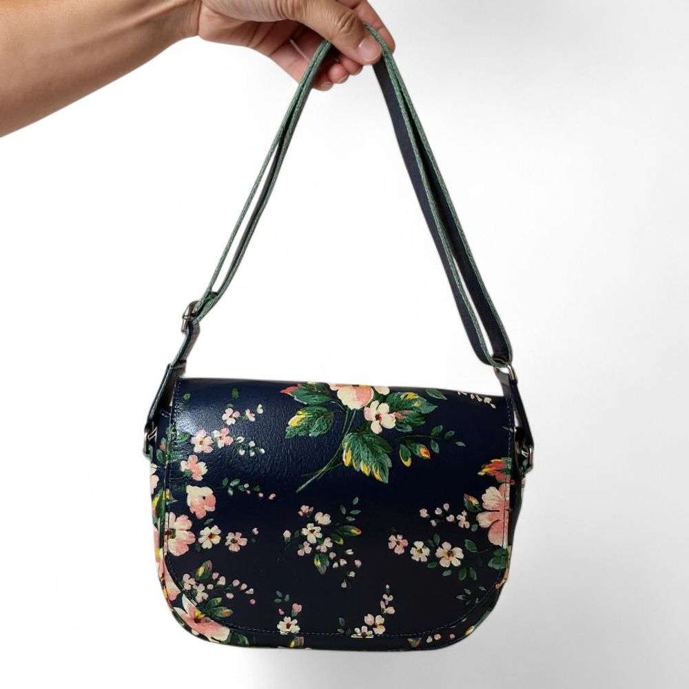 Cath Kidston Dark Blue Floral Crossbody Bag
